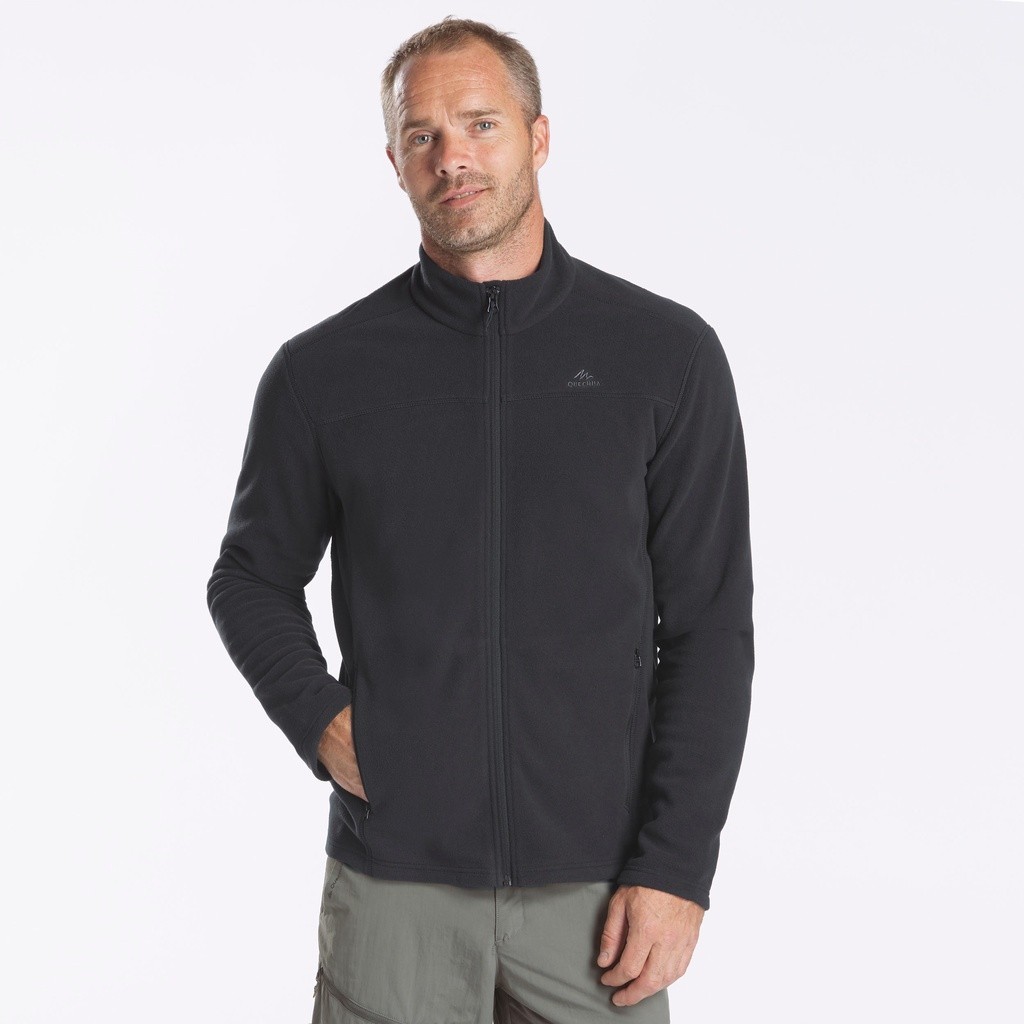 Ảnh Áo khoác nỉ hiking giữ ấm mh120 cho nam đen DECATHLON quechua mã 8606098 2