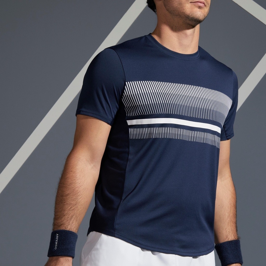 Ảnh Áo thun tennis pickleball tts100 cho nam xanh navy DECATHLON artengo mã 8573148 2