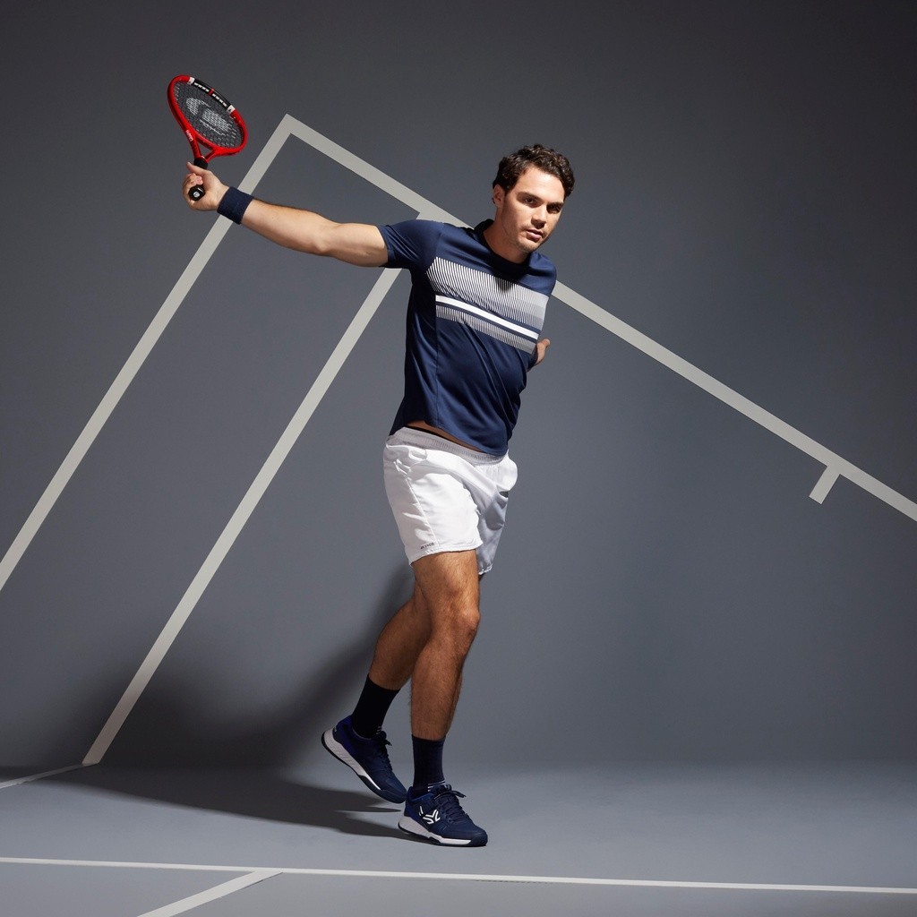 Ảnh Áo thun tennis pickleball tts100 cho nam xanh navy DECATHLON artengo mã 8573148 1