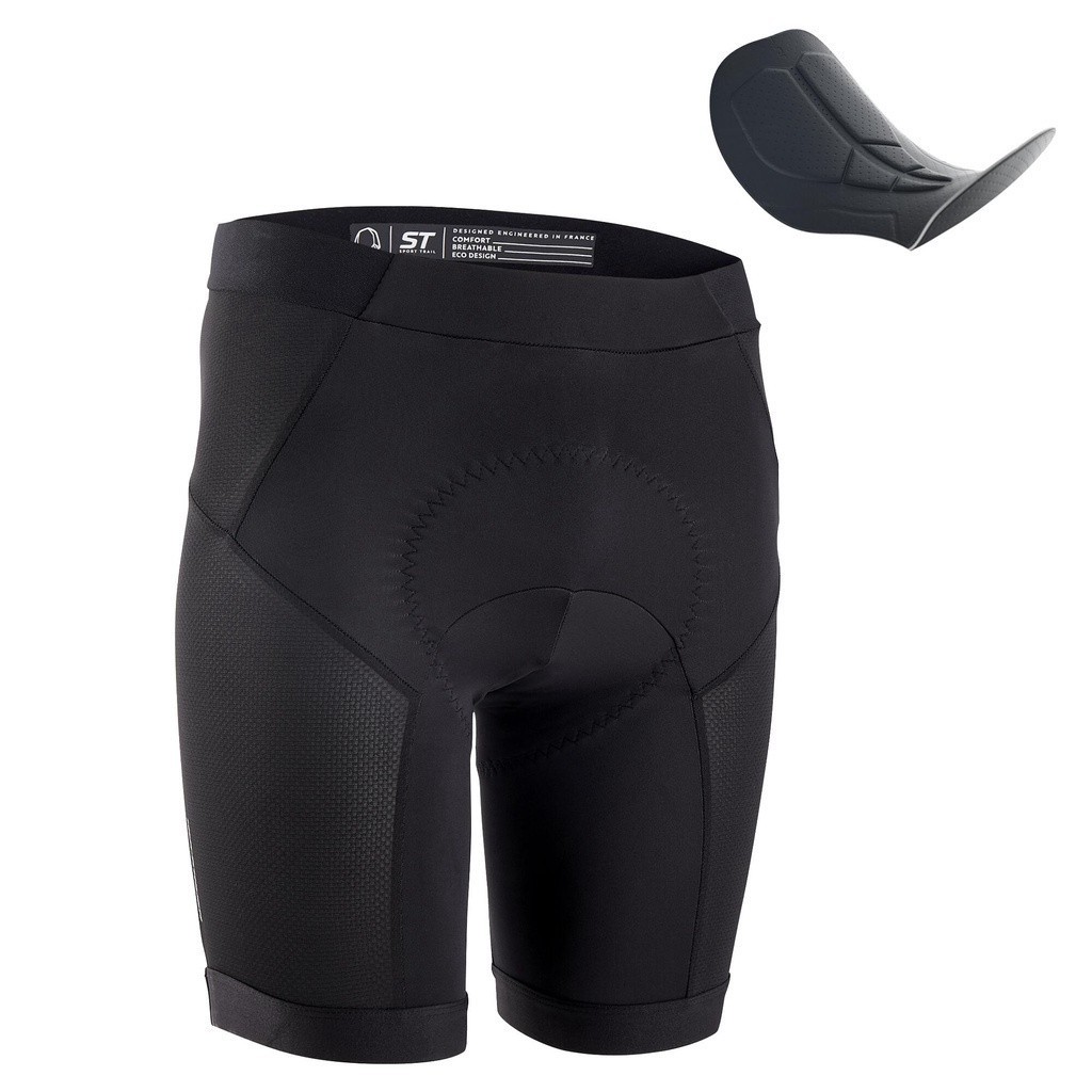 Ảnh Quần đạp xe mặc trong st 500 đen DECATHLON rockrider mã 8580800 1