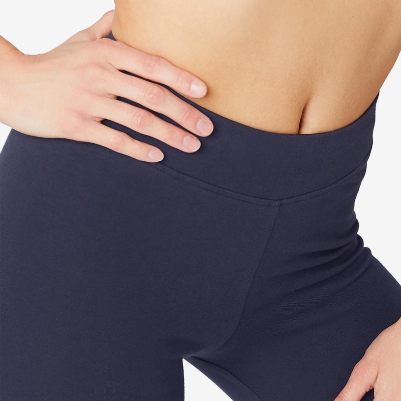 Ảnh Quần legging tập fitness cotton fit+ cho nữ xanh navy DECATHLON DOMYOS mã 8588881 4