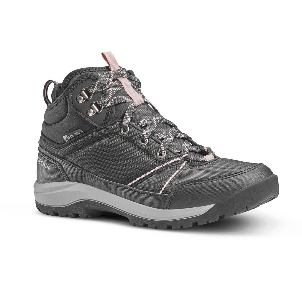 Ảnh Giày leo núi dã ngoại hiking chống thấm nh150 cho nữ xám đen DECATHLON quechua mã 8602931 1