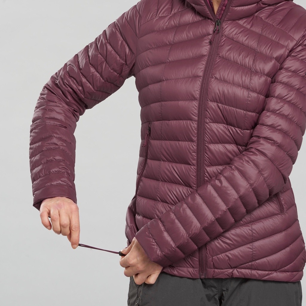 Ảnh Áo khoác trekking lông vũ trek 100 cho nữ đỏ tím DECATHLON forclaz mã 8587262 1