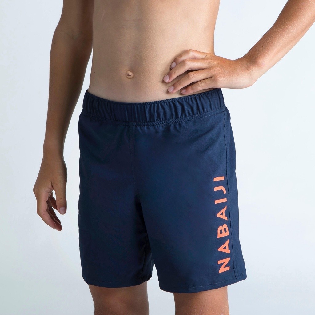Ảnh Quần short bơi cơ bản 100 cho bé trai xanh navy DECATHLON NABAIJI mã 8669410 1
