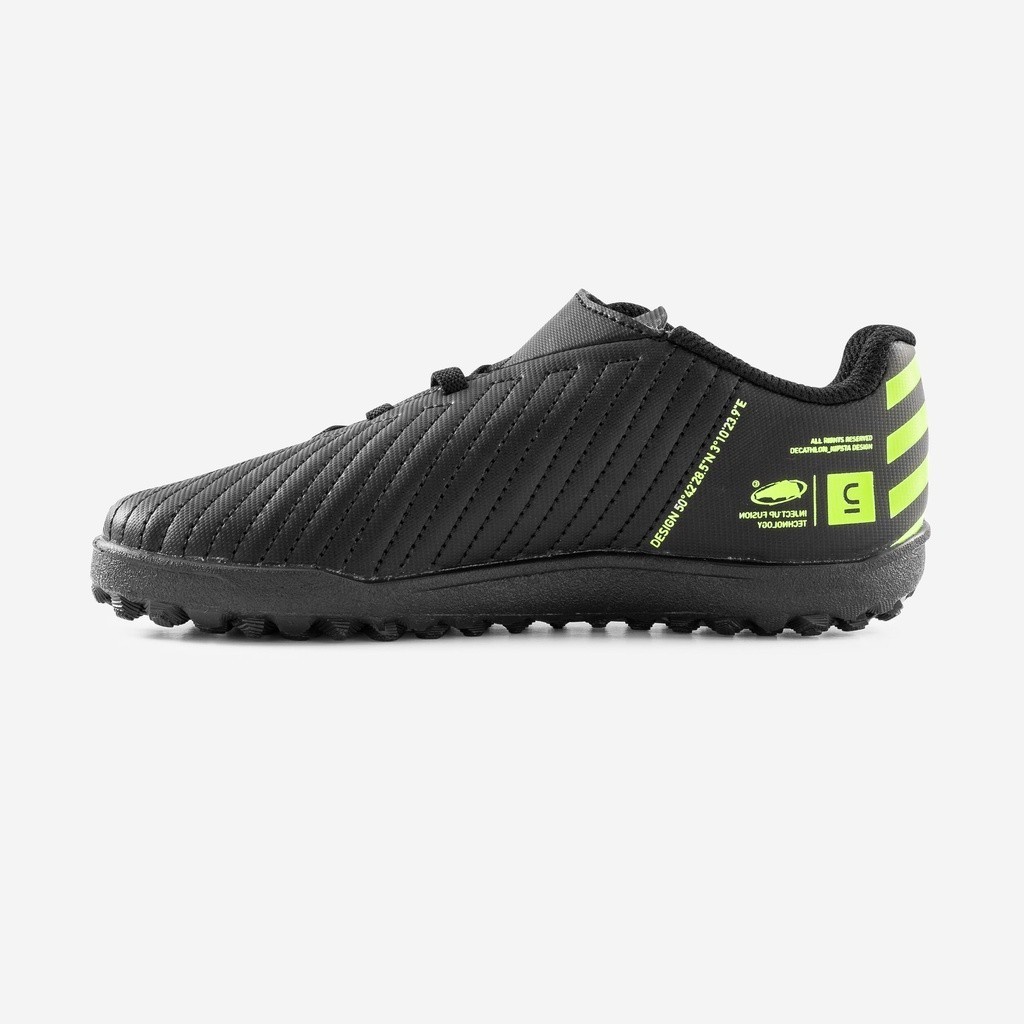 Ảnh Giày bóng đá sân cỏ nhân tạo 100 easy tf cho trẻ em đen vàng DECATHLON kipsta mã 8668806 2