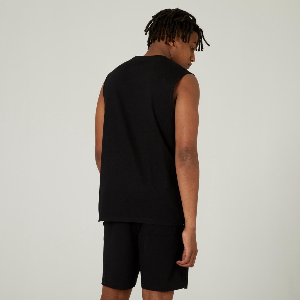 Ảnh Áo thun không tay cotton 500 cho nam đen DECATHLON DOMYOS mã 8667061 2