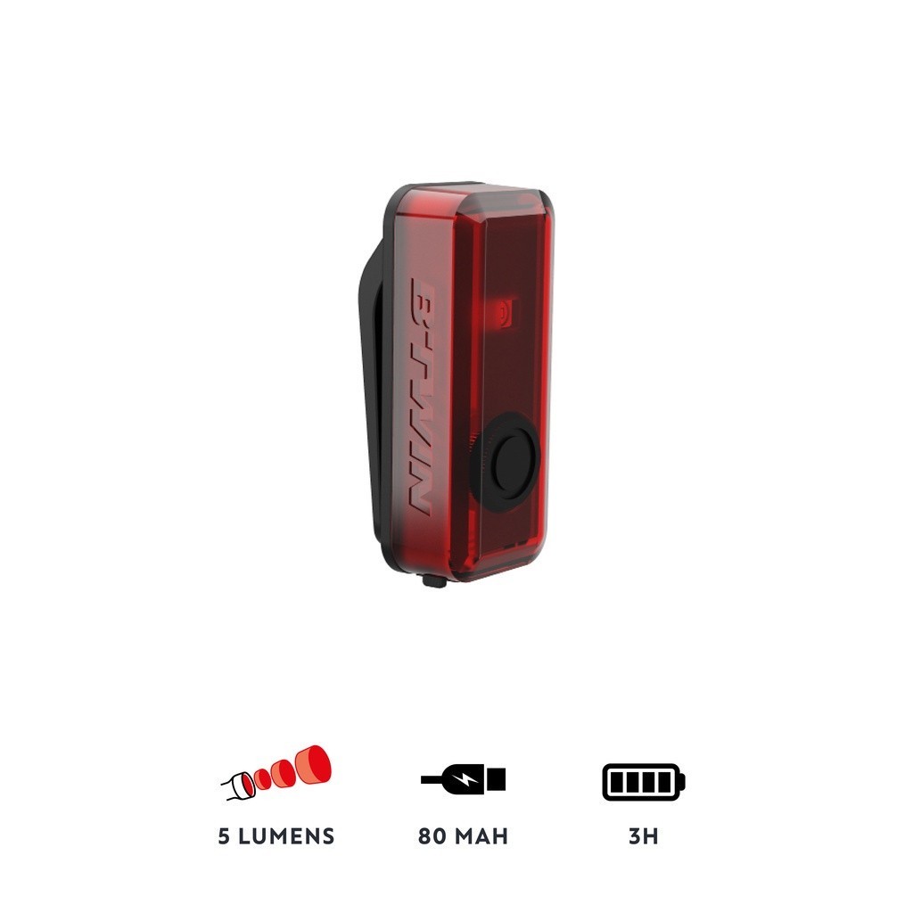 Ảnh Đèn led usb gắn sau cho xe đạp cl 100 đỏ DECATHLON elops mã 8560549 1