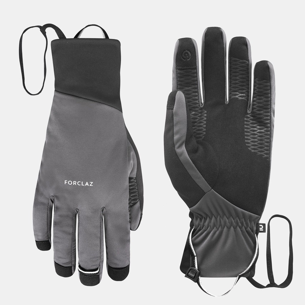 Ảnh Găng tay trekking chống gió mt900 xám DECATHLON forclaz mã 8655822 2