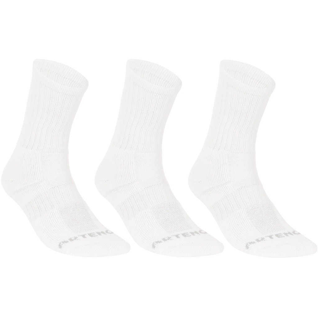 Ảnh Gói 3 đôi tất thể thao cổ cao rs 500 trắng DECATHLON artengo mã 8379842 1
