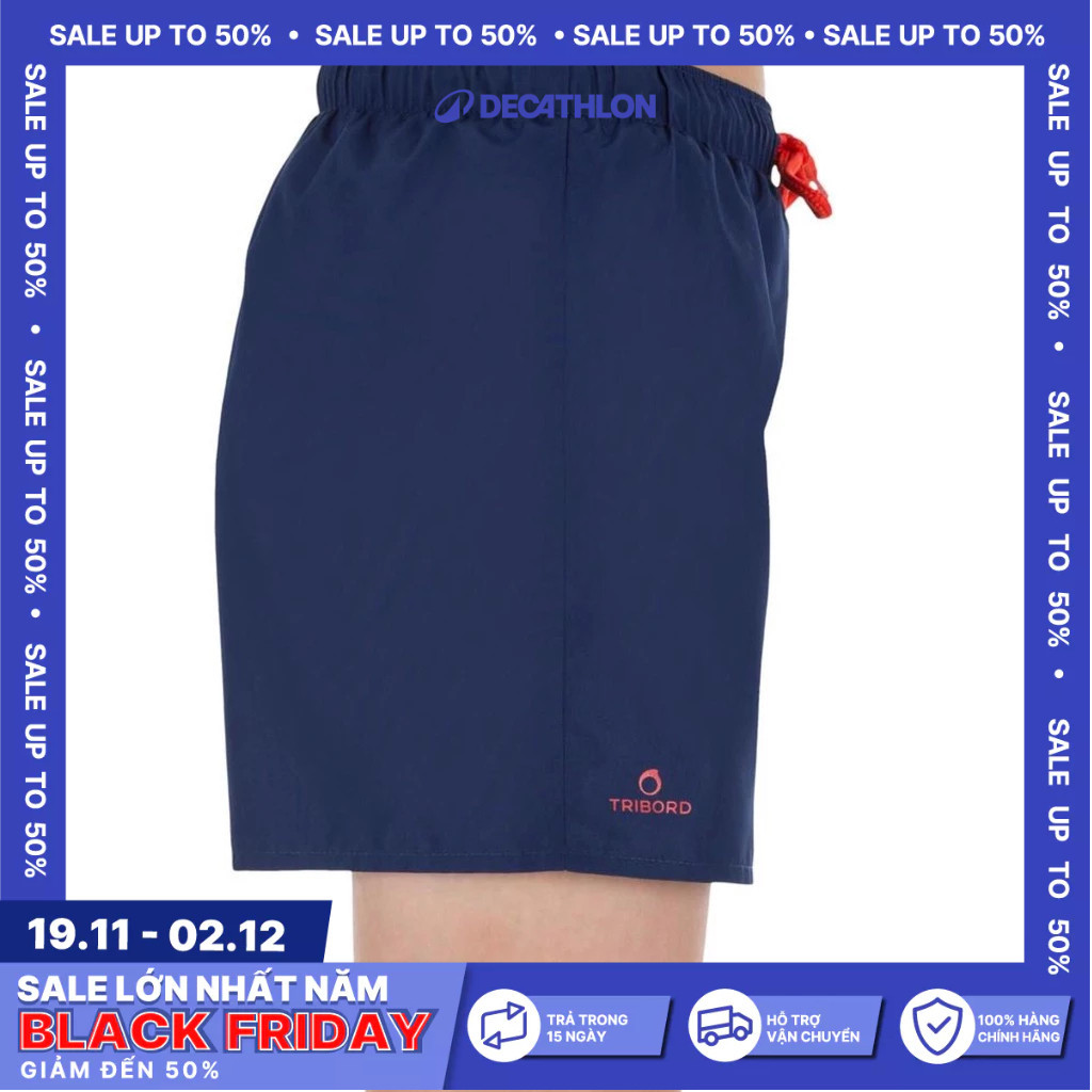Ảnh Quần short lướt ván 50 tween xanh dương đậm DECATHLON olaian mã 8550993 3