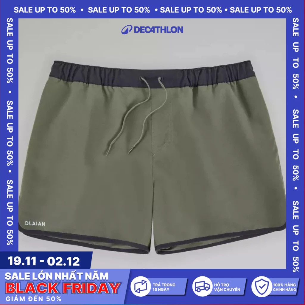 Ảnh Quần short lướt sóng dáng ngắn 100 cho nam kaki DECATHLON olaian mã 8809010 2