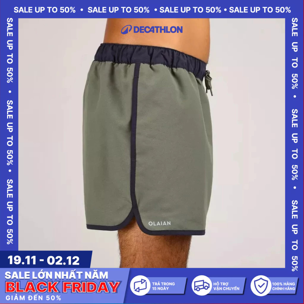 Ảnh Quần short lướt sóng dáng ngắn 100 cho nam kaki DECATHLON olaian mã 8809010 3
