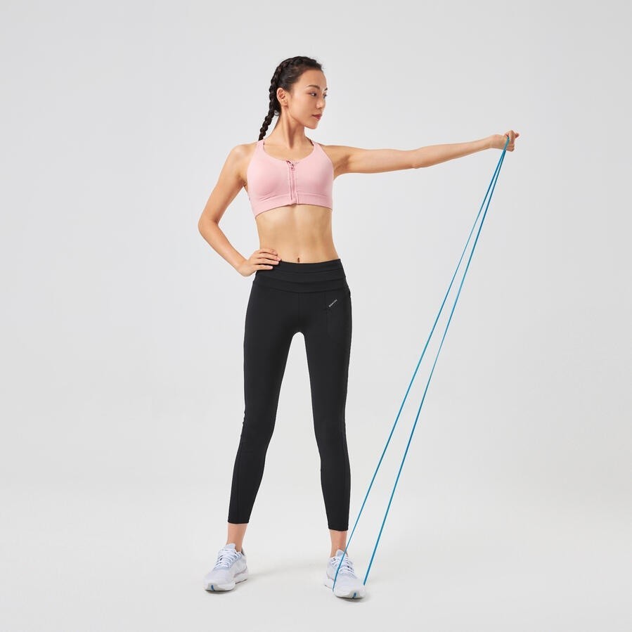 Ảnh Áo bra tập fitness nâng đỡ cao cỡ lớn 920 cho nữ hồng DECATHLON DOMYOS mã 8643064 4