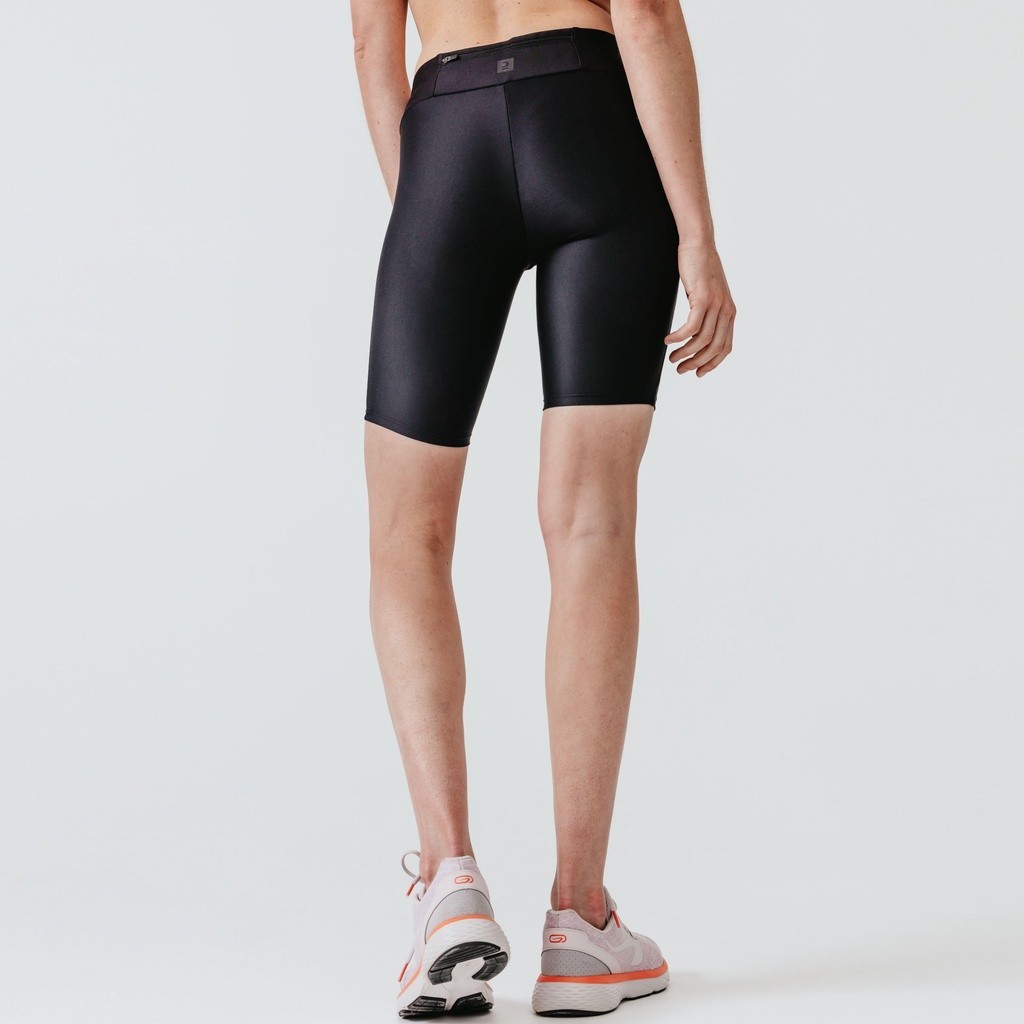 Ảnh Quần short bó chạy bộ run dry cho nữ đen DECATHLON kalenji mã 8553331 1