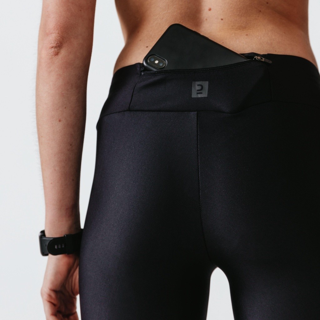Ảnh Quần short bó chạy bộ run dry cho nữ đen DECATHLON kalenji mã 8553331 3
