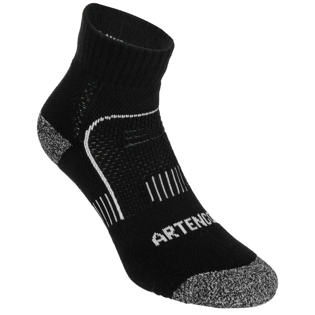 Ảnh Tất vớ thể thao cổ lửng rs 900 đen trắng gói 3 đôi DECATHLON artengo mã 8522790 1