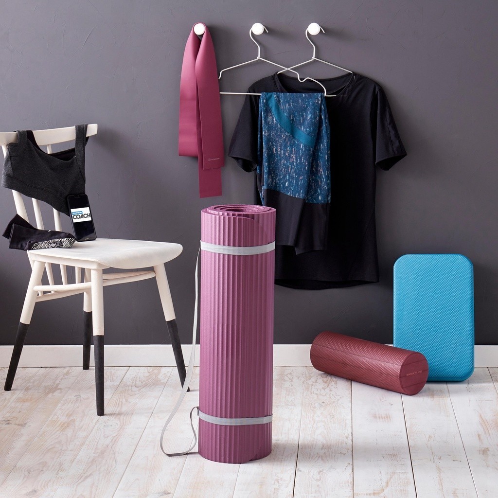 Ảnh Dây kháng lực pilates mức độ trung bình 6 lb 3 kg đỏ tím DECATHLON DOMYOS mã 8527897 4