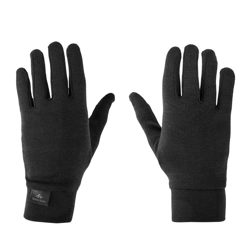 Ảnh Găng tay lót tơ tằm leo núi trekking trek 500 đen DECATHLON forclaz mã 8396267 1