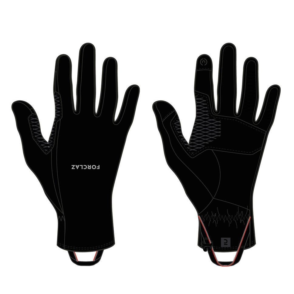 Ảnh Găng tay leo núi trekking trek 500 cho người lớn đen DECATHLON forclaz mã 8655824 1