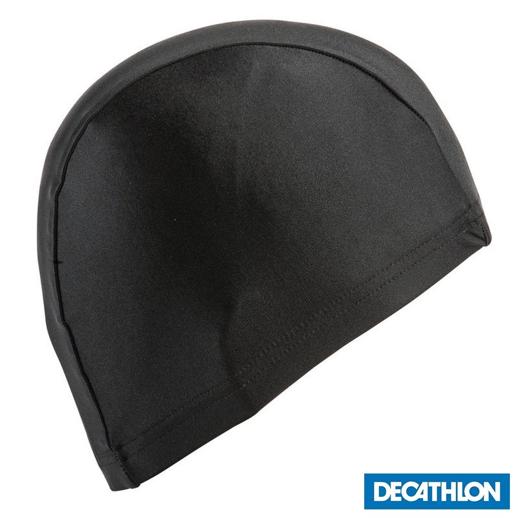 Ảnh Mũ bơi vải DECATHLON NABAIJI không chống thấm nước đen 1