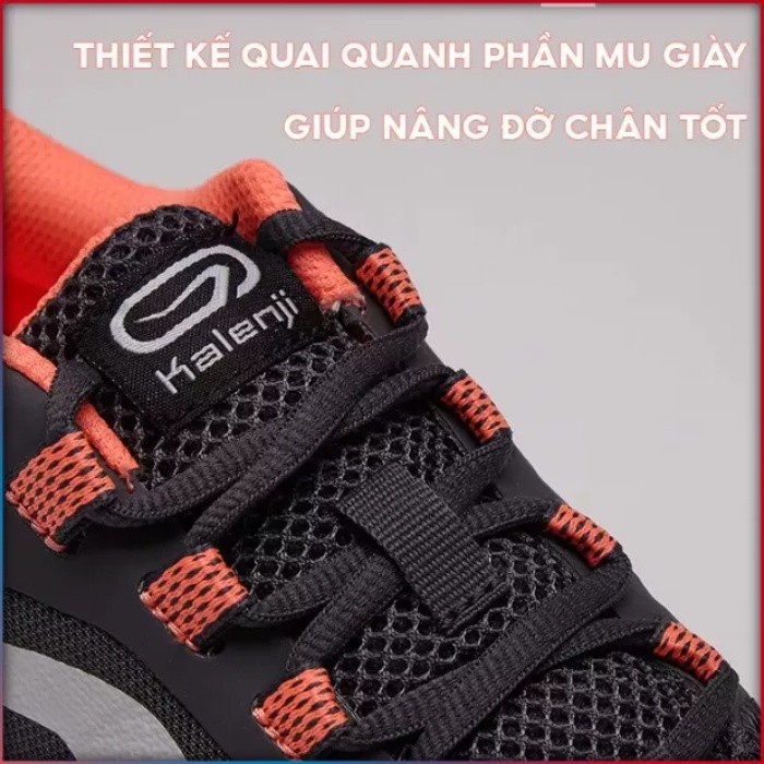 Ảnh Giày thể thao nữ DECATHLON run active grip màu xám san hô 4