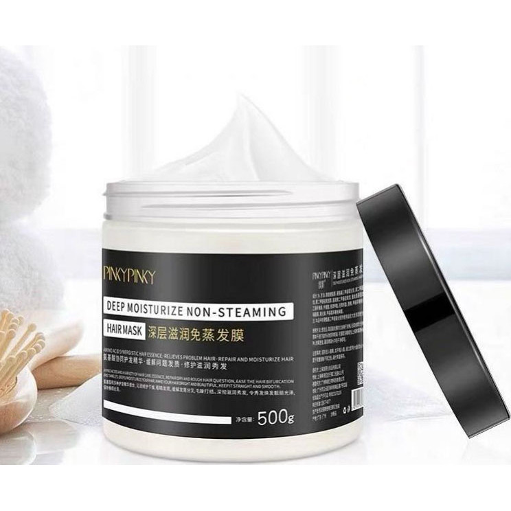 Kem Ủ Tóc Pinky Pinky Siêu Mềm Mượt 500G Giúp Phục Hồi Tóc Hư Tổn