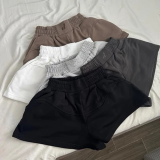 WINGIE DEROSE SHORT - Quần Short Dáng Cánh Bướm Chất Nỉ Cua Chạy Viền Trước Sau Thêu Chữ Lưng Bo Chun Co Giản Min.stu