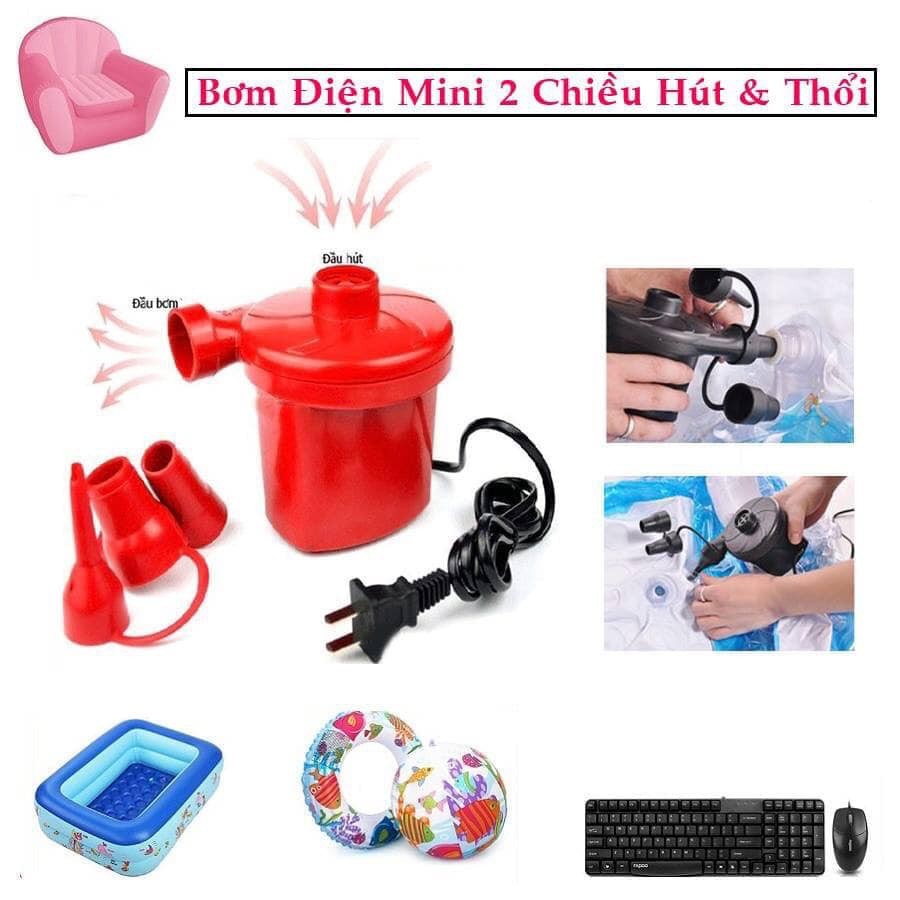 Bơm Điện 2 Chiều Cao Cấp Dùng Cho Nệm Hơi, Ghế Hơi, Bể Phao Bơi Nguồn 220V