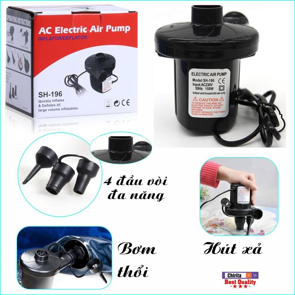 Bơm Điện 2 Chiều Cao Cấp Dùng Cho Nệm Hơi, Ghế Hơi, Bể Phao Bơi Nguồn 220V