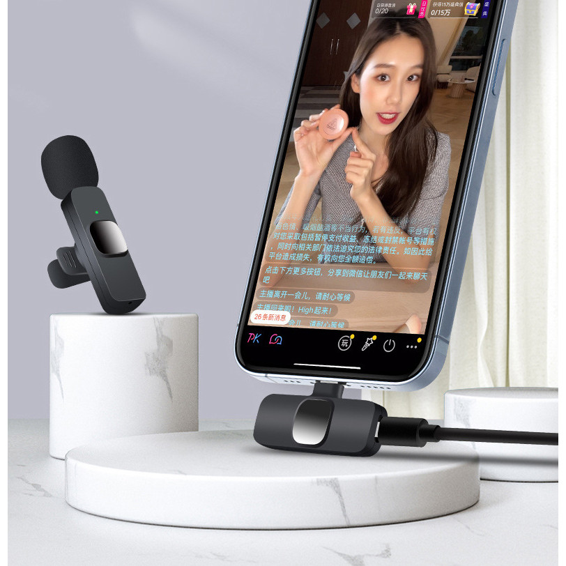 Micro Thu Âm Không Dây Cài Áo K9 Dùng Cho Ip Khử Tiếng Ồn, Lọc Âm Chuyên Dùng Giảng Dạy, Quay Video Cao Cấp