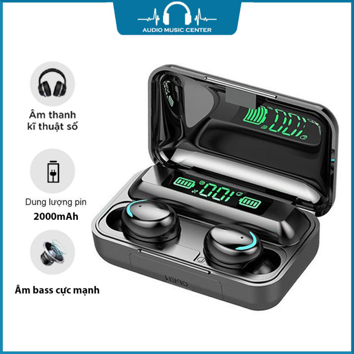Tai Nghe Bluetooth Tws F9 Pro V5.1 Có Lcd Cực Hay Pin Trâu