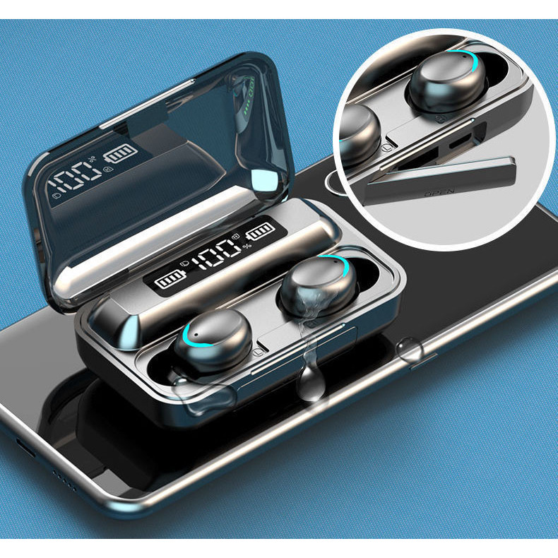 Tai Nghe Bluetooth Tws F9 Pro V5.1 Có Lcd Cực Hay Pin Trâu