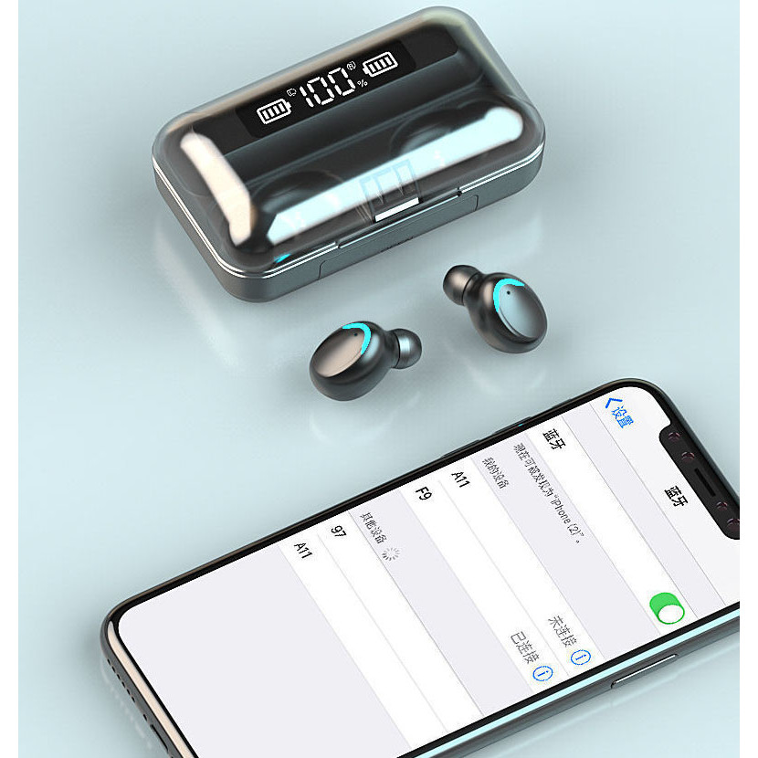 Tai Nghe Bluetooth Tws F9 Pro V5.1 Có Lcd Cực Hay Pin Trâu