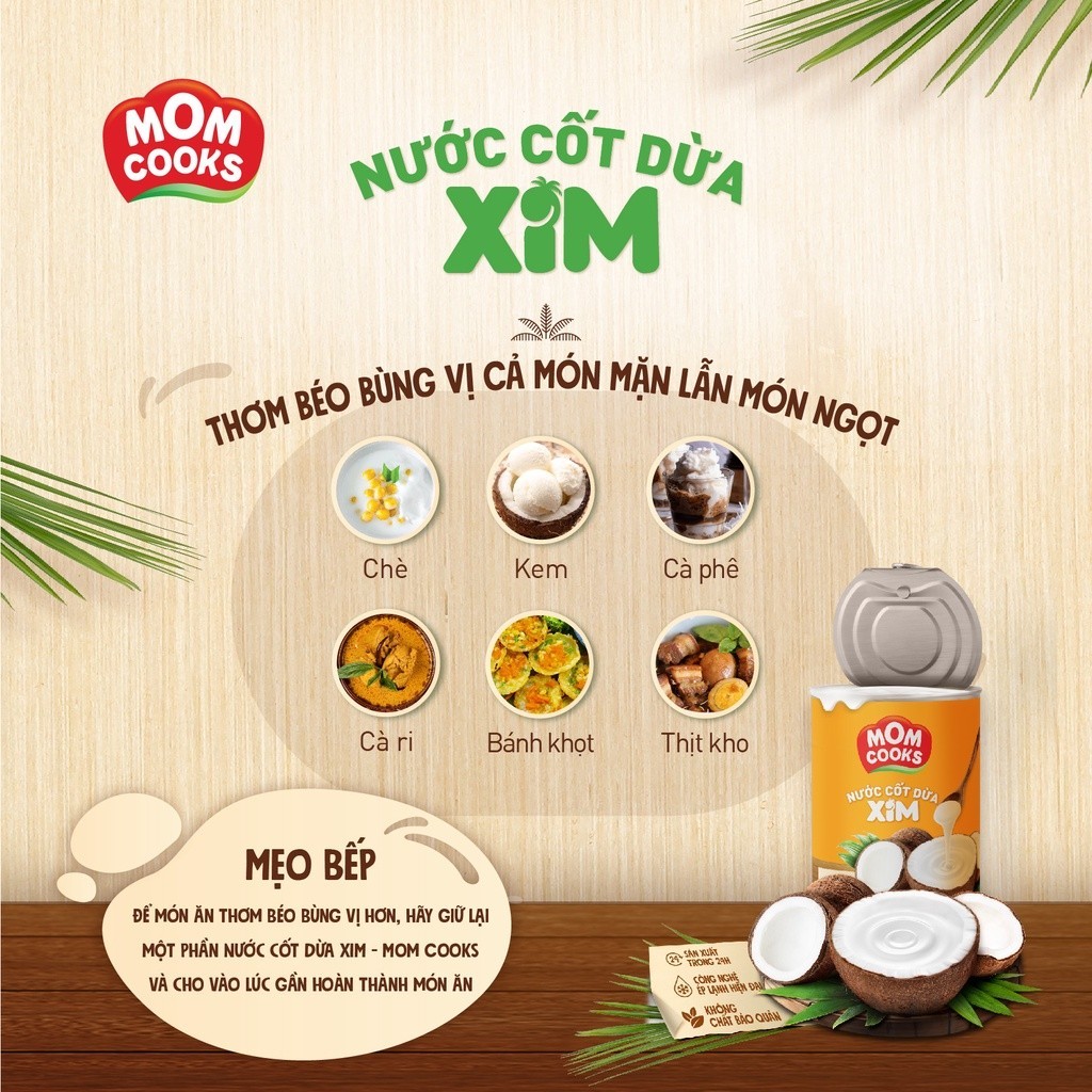 Ảnh Nước Cốt Dừa Mom Cooks 400ml/lon 1