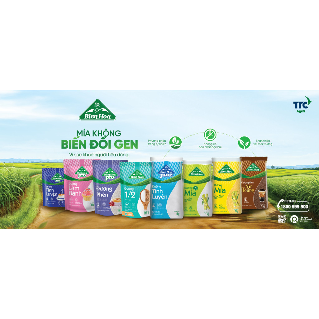 Ảnh Combo 3 Túi Đường mía khoáng chất Biên Hòa 1kg/túi 2