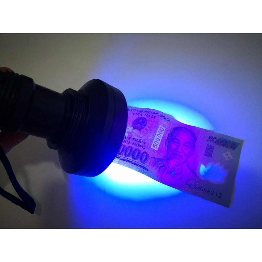 Đèn Pin Uv 100 Bóng Led Chuyên Dùng Sấy Keo Uv, Sấy Móng, Soi Tiền Giả Tiện Dụng Loại 18W