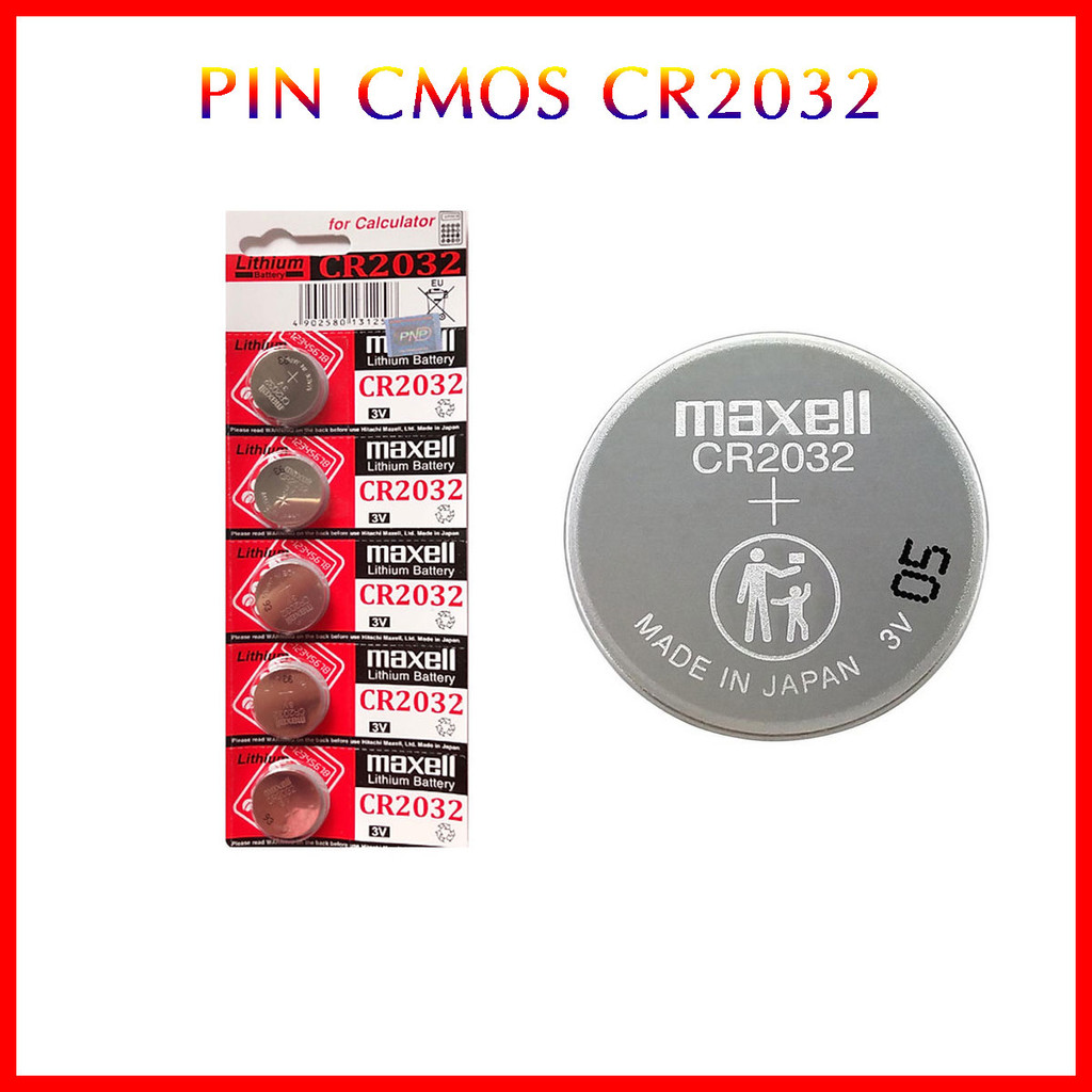 Vỉ 5 Viên Pin Cmos Maxell Cr2032 3V Cao Cấp