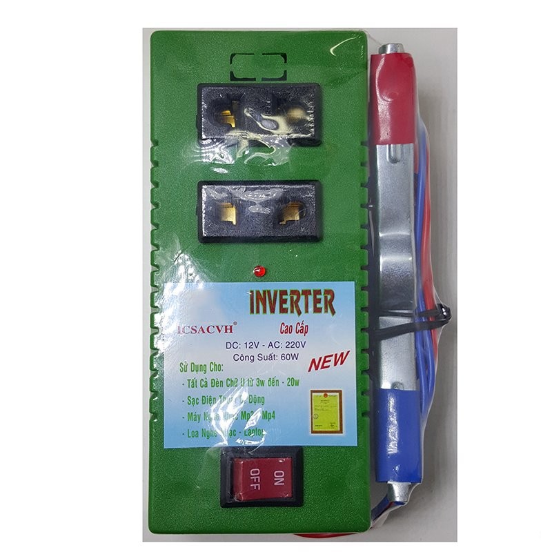 Bộ Đảo Điện Inverter 12V Ra 220V Công Suất 60W Siêu Tiện Lợi