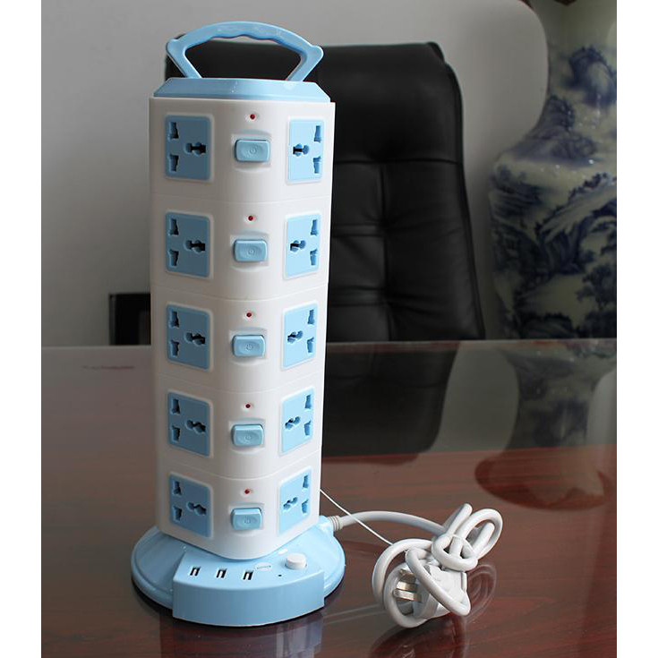 Ổ Cắm Điện Đa Năng 5 Tầng 20 Ổ Cắm 3 Cổng Usb Tiện Dụng