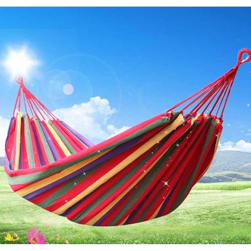 Võng Xếp Gọn Nhiều Màu Tiện Dụng Khi Đi Du Lịch Cắm Trại Bền Đẹp Kèm Dây Dù 2M