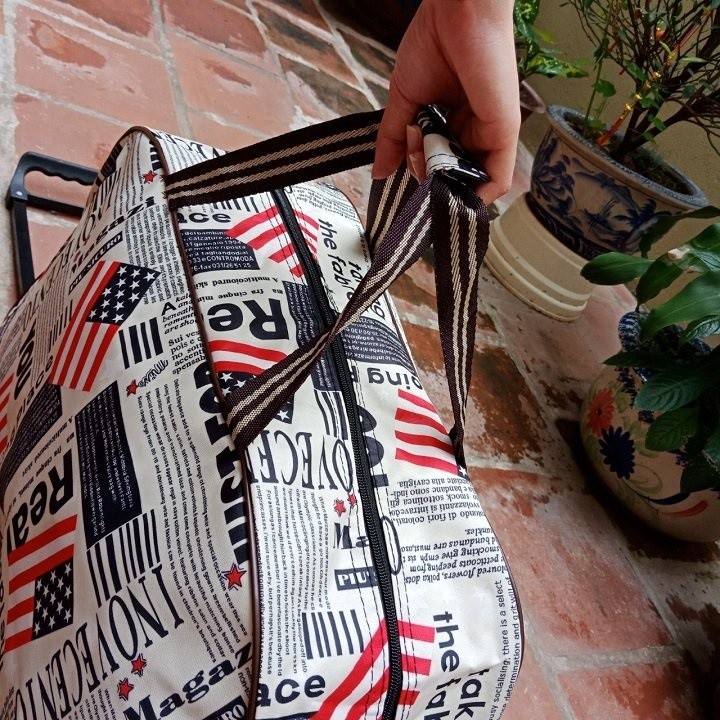 Túi Kéo Du Lịch Có Bánh Xe Cờ Mỹ Tiện Dụng 60Cm Thời Trang