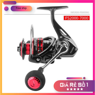[KM] Máy Câu Cá Đứng kim khí Deukio FS 2000 Đến 7000 Chuyên Câu Lure [SF3]