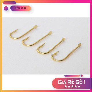 [KM] Bộ 50 Lưỡi Câu Cá chuyên dùng vật liệu Thép Carbon gold color LC13 [SF3]