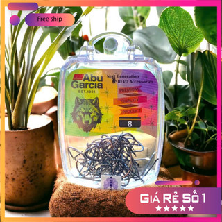 [KM] [Chính Hãng] Hộp 50 Lưỡi Câu Cá Nanh Sói Abu Garcia Siêu Bén, Mảnh, Nhẹ LC33 [SF3]
