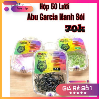 [KM] [Chính Hãng] Hộp 50 Lưỡi Câu Cá Nanh Sói Abu Garcia Siêu Bén, Mảnh, Nhẹ LC33 [SF3]