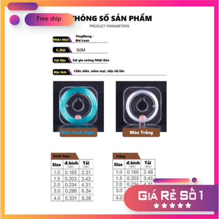 [Cao Cấp] Trục Câu Đài Cước Câu Cá Siêu Bền YingMeng Japan Nhật Bản Chuyên Làm Thẻo DC10