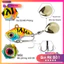 Mồi Câu Cá Giả VIB Lure Kim Loại Xoay Mắt 3D Siêu Cao Cấp Đủ Size MO43 [SF3]
