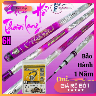 [KM] Cần Câu Đài Câu Tay Thần Long Bạch Hổ 6H 19i , 5H Bản Vàng, Bản Hồng  Tải Cá Khỏe CT22 [SF3]