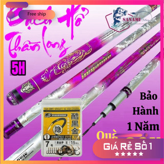 [KM] Cần Câu Đài Câu Tay Thần Long Bạch Hổ 6H 19i , 5H Bản Vàng, Bản Hồng  Tải Cá Khỏe CT22 [SF3]