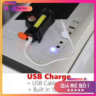 [KM] Đèn Đội Đầu Siêu Sáng  [ ưu đãi Sạc ]  đèn bấm led đội đầu B6 3 cách thức sáng kim 2 bóng led D1 [SF3]